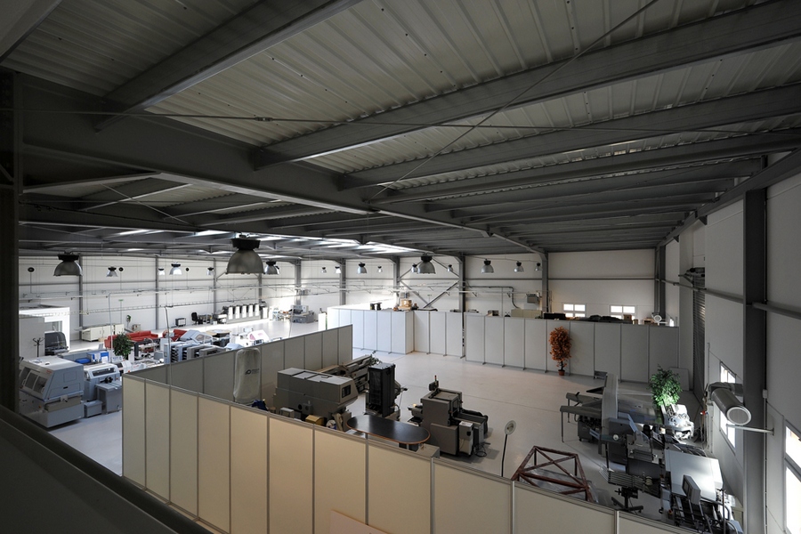 hall with printing machines